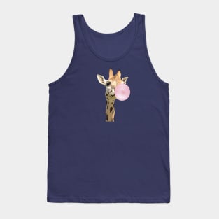 Bubblegum Blowing Giraffe Tank Top